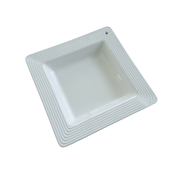 0056 Ceramic Square Plate L21.2cm H3.3cm