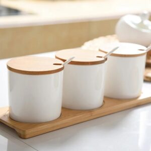 3pc Ceramic Spice Jar Set