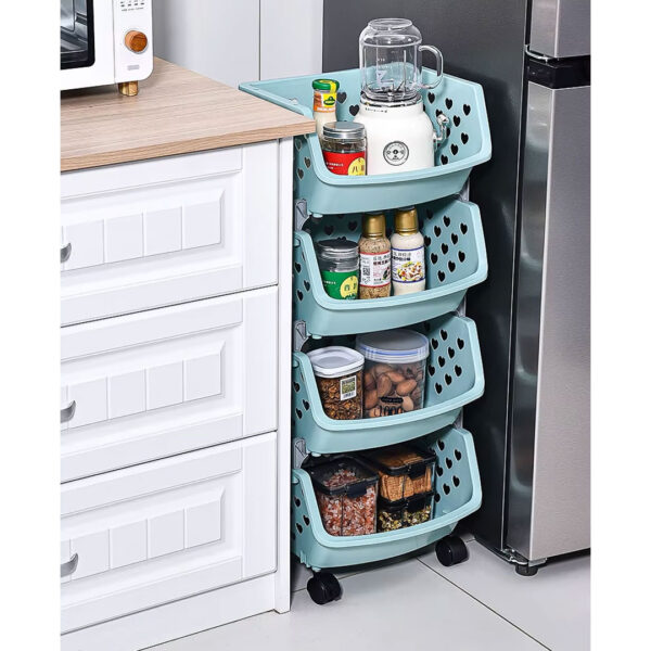 4 Tier Multipurpose Storage Rack With Wheels
