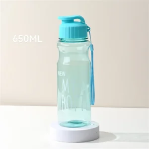 blue drinking water bottle