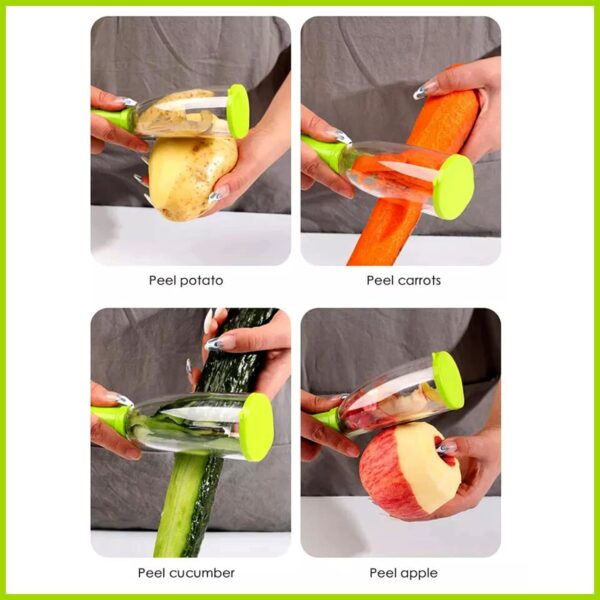 peeler with collector container
