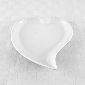 Ceramic Heart-Shaped Plate D19.8cm H3.7cm
