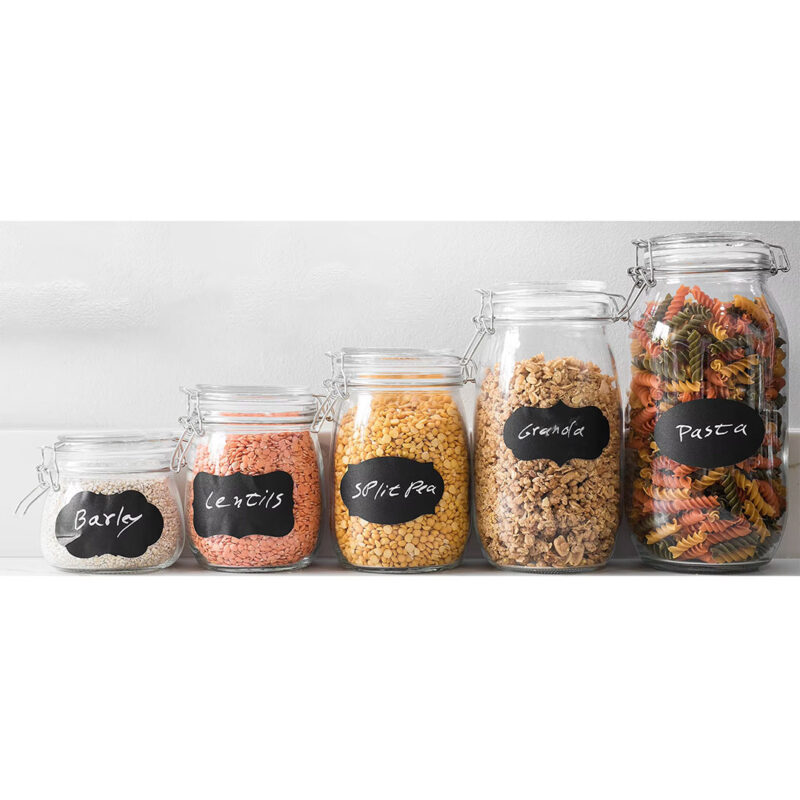 500 to 2000ml Glass Jar with Airtight Metal Clip