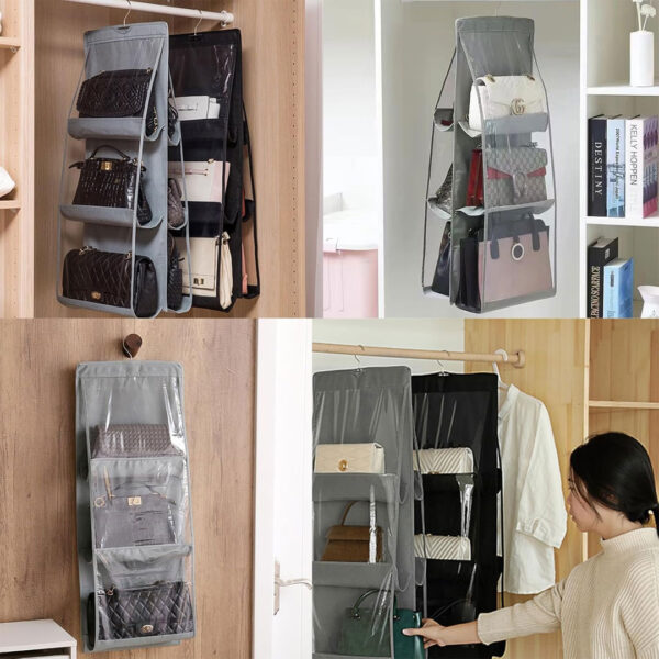 6 Slot Hanging Handbag Storage Organiser