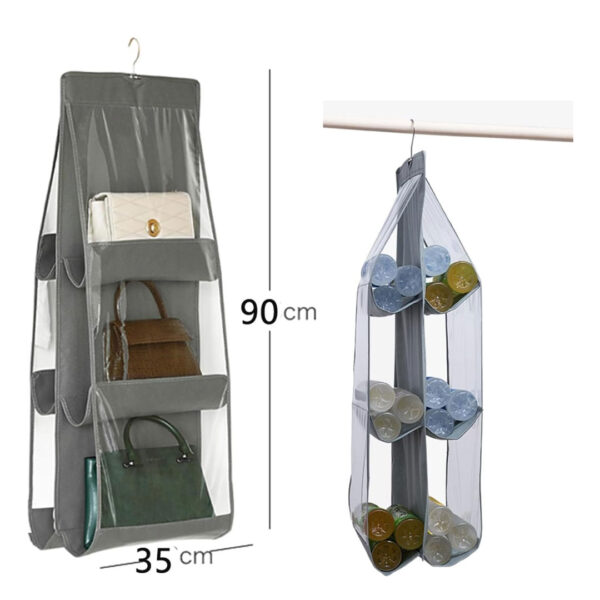 6 Slot Hanging Handbag Storage Organiser