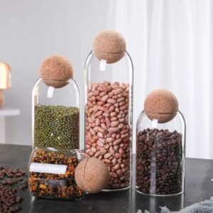 cork top storage jars