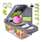 Vegetable Chopper with Interchangeable Blades