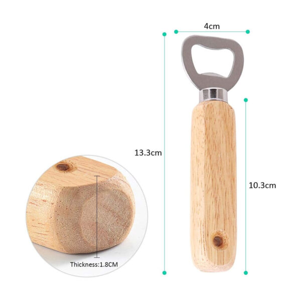 Bottle Opener with Wooden Handle