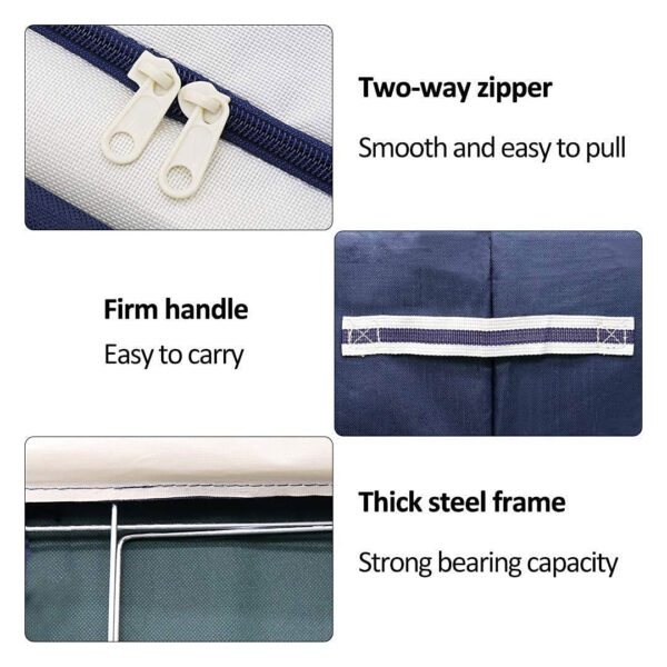 Storage Bag For Clothes With Steel Frame & Window