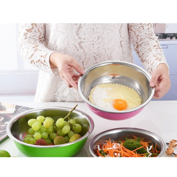 Multicoloured S/Steel Bowl Set
