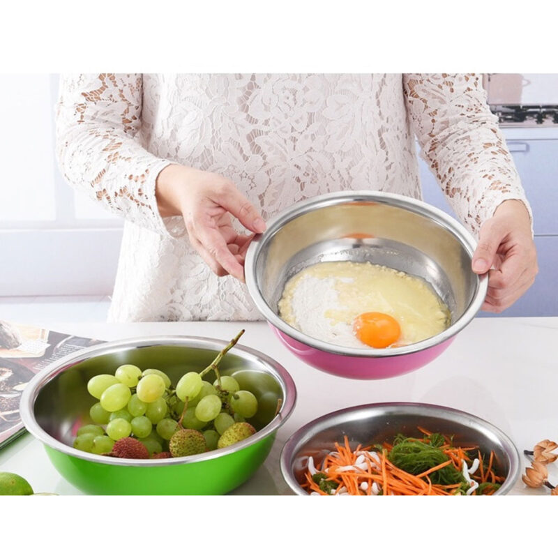Multicoloured S/Steel Bowl Set