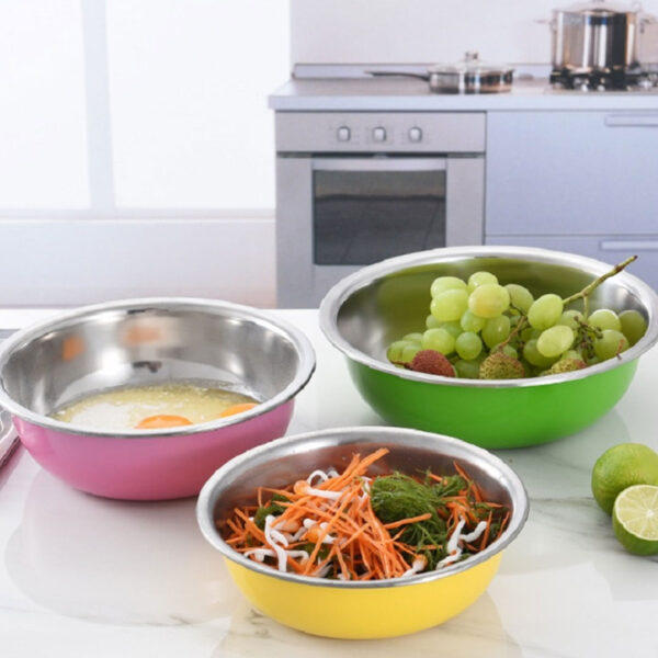 Multicoloured S/Steel Bowl Set