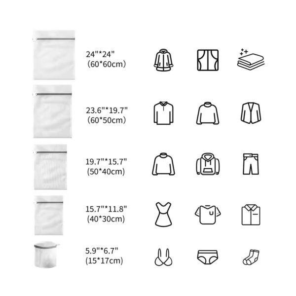 laundry washing bag set