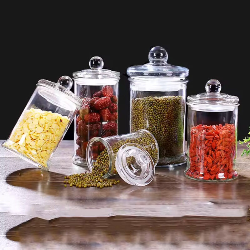 Pop Up Food Storage Glass Jars