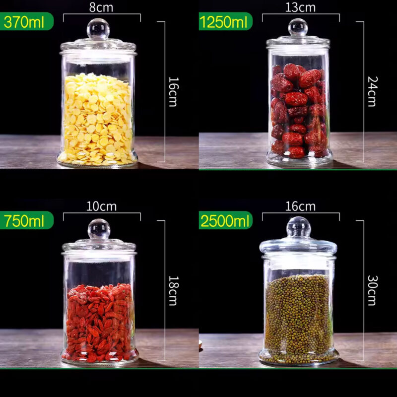 Pop Up Food Storage Glass Jars