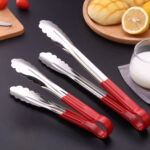S/Steel Food Tongs with Non-Slip Grip