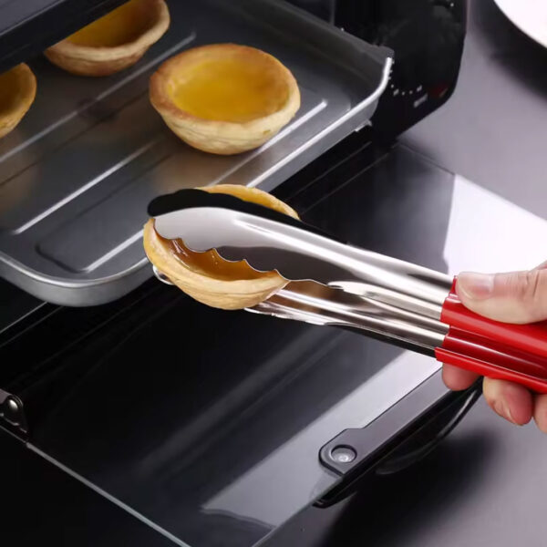 S/Steel Food Tongs with Non-Slip Grip
