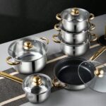Affordable 12pc Steel Cookware Set