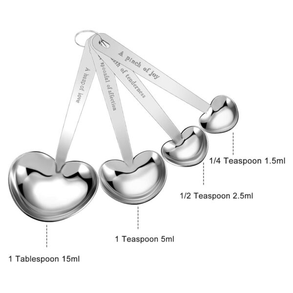 4pc S/Steel Measuring Spoon Set