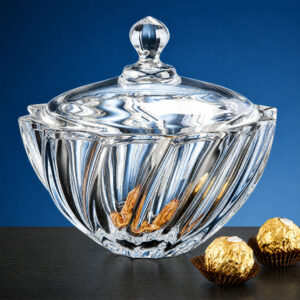 11.5cm Swirl Glass Candy Dish