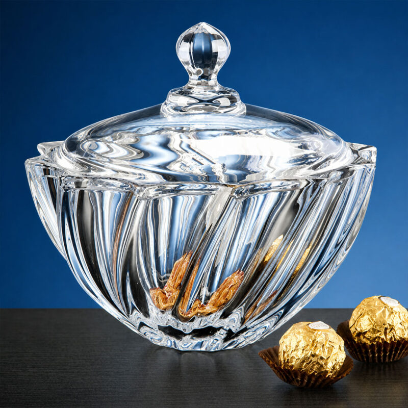 11.5cm Swirl Glass Candy Dish