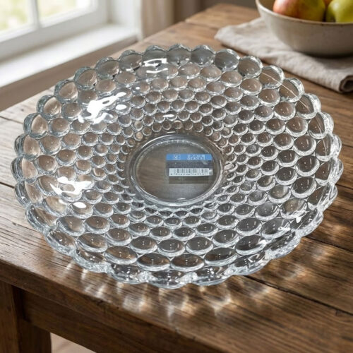24cm-Bubble-Textured-Glass-Platter-1
