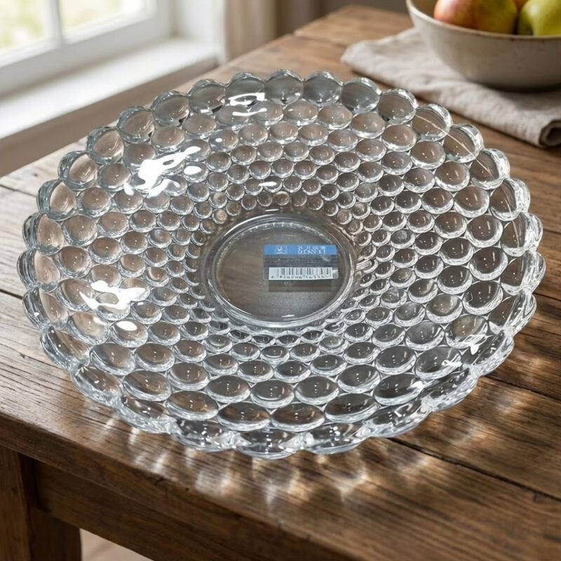 24cm-Bubble-Textured-Glass-Platter-1 24cm-Bubble-Textured-Glass-Platter-1