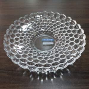 24cm Bubble Textured Glass Platter