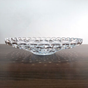 24cm Bubble Textured Glass Platter