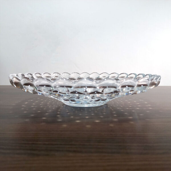 24cm Bubble Textured Glass Platter