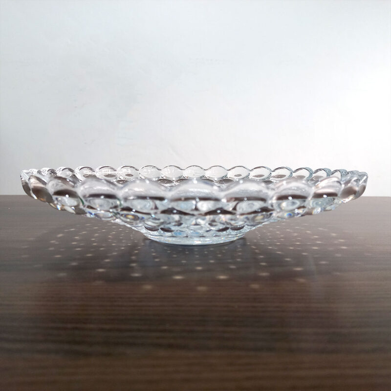 24cm Bubble Textured Glass Platter