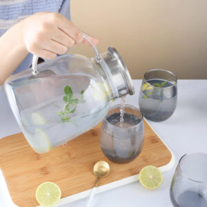 43ebe916c18bfcae9860f5bb223ac19a 7pc 1800ml Jug Set Borosilicate Smoky Grey