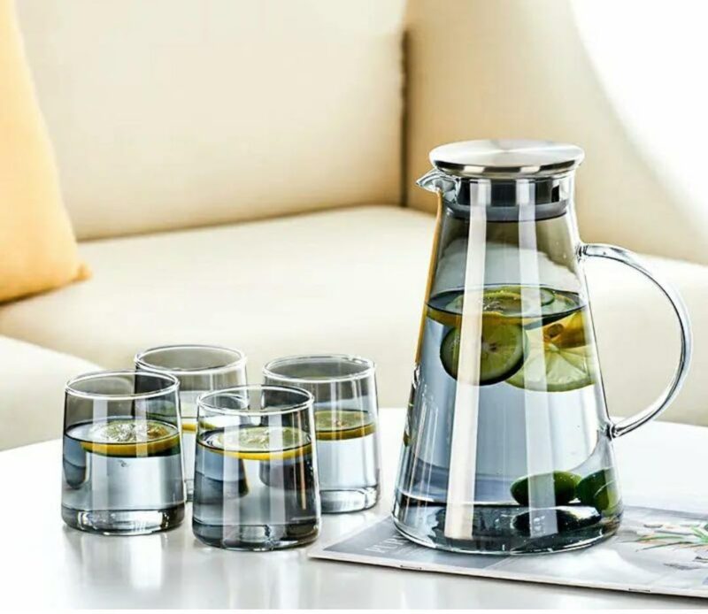 616I+5+CTlL._SL1080_ 7pc 1950ml Jug Set Borosilicate Smoky Grey