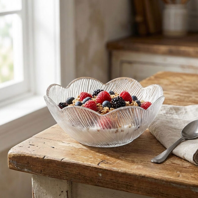 frosted glass bowl