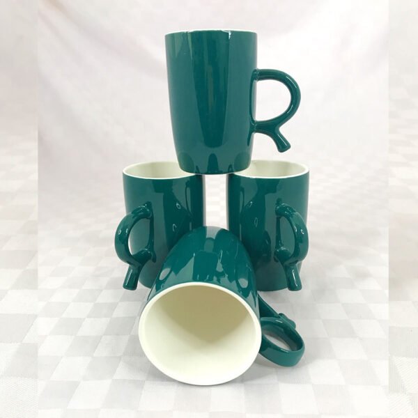 Ceramic Sleek Green Mug 350ml - Image 2