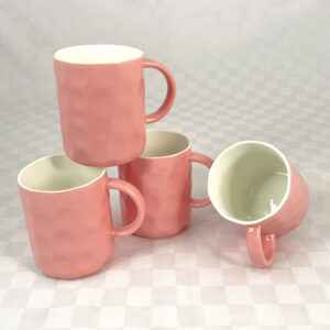 Ceramic Pink Dimpled Mug 380ml