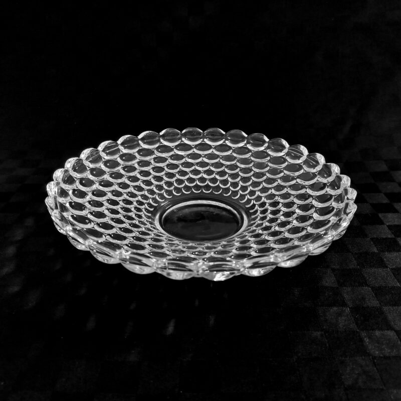 24cm Bubble Textured Glass Platter Glass Platter Bubble Texture 24cm P106-3