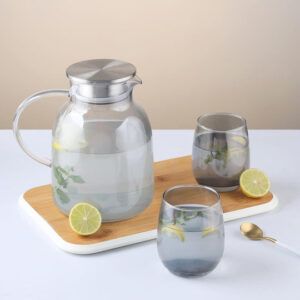 d78f0c16d8ea98fb67f24b9612990555 7pc 1800ml Jug Set Borosilicate Smoky Grey