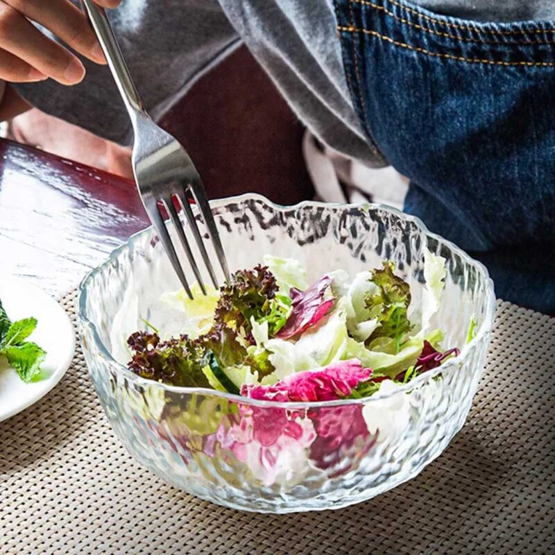 w805-jagged-edge-bowl Glass Bowl Jagged Edge 19.5cm 2L W805