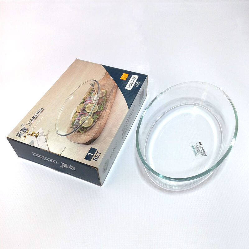 0566-Glass-Baking-Dish-Oval-1 1.5L Oval Glass Baking Dish