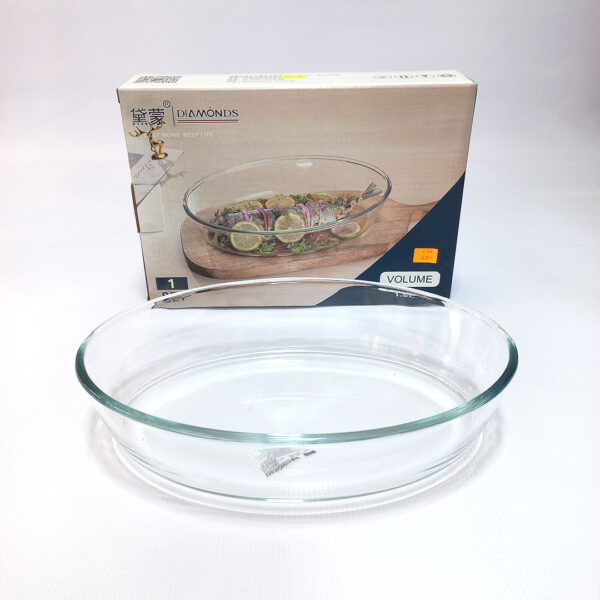 1.5L Oval Glass Baking Dish