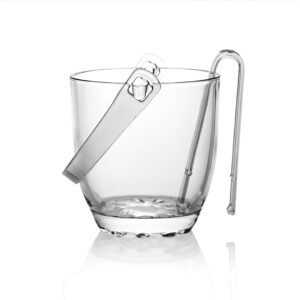 Glass Ice Bucket + Tong 800ml 12cm BT001