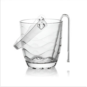 Glass Ice Bucket + Tong 800ml 12cm