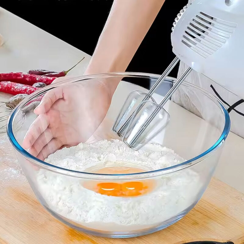 3L 23cm Clear Glass Mixing Bowl
