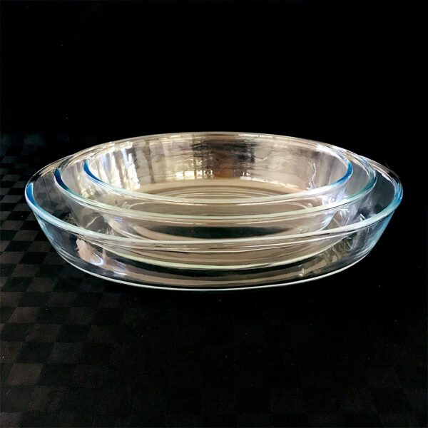 3pc Oval Glass Baking Dish Set,1.5, 2 & 3L TYKP-L3