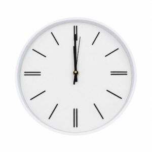 30cm Wall Clock – White
