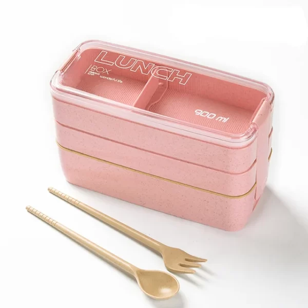 Bento Box Eco-Friendly Lunch Box 900ml 3 Layers