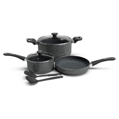7pc Nonstick Granite Cookware Set – DELICI ACS7HE