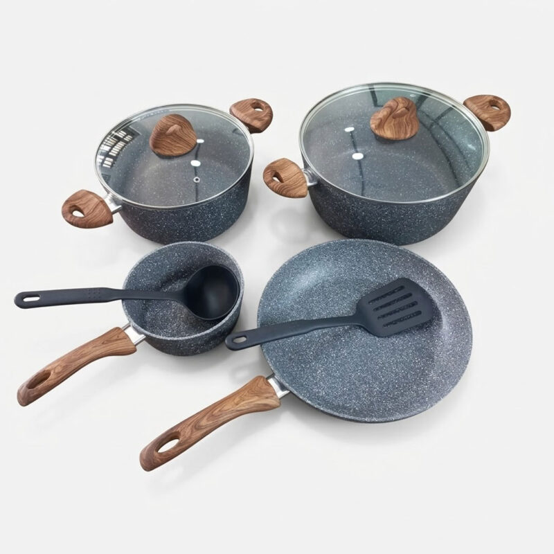 Granite-Cookware-Nonstick-8pc-Set-HW3682-HOMEWAY-1 Cookware Nonstick 8pc Set – HW3682