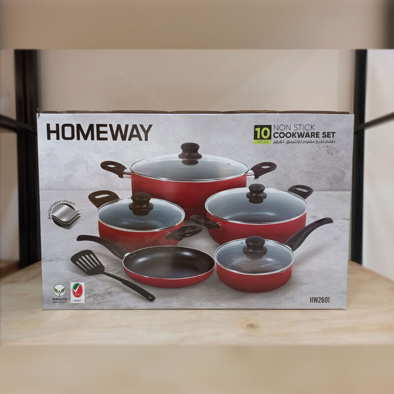 HW2601-2 nonstick cookware Homeway 10Pcs Hw-2601